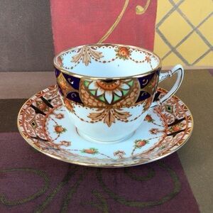 Roslyn China Imari Teacup And Saucer